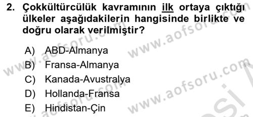Göçmen Ve Sığınmacılarla Sosyal Hizmet Dersi 2020 - 2021 Yılı Yaz Okulu Sınav Soruları 2. Soru