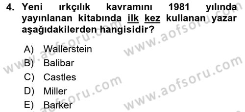 Göçmen Ve Sığınmacılarla Sosyal Hizmet Dersi 2020 - 2021 Yılı Yaz Okulu Sınav Soruları 4. Soru