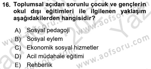 Göçmen Ve Sığınmacılarla Sosyal Hizmet Dersi 2023 - 2024 Yılı Yaz Okulu Sınav Soruları 16. Soru