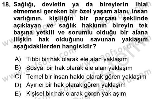 Göçmen Ve Sığınmacılarla Sosyal Hizmet Dersi 2023 - 2024 Yılı Yaz Okulu Sınav Soruları 18. Soru