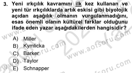 Göçmen Ve Sığınmacılarla Sosyal Hizmet Dersi 2023 - 2024 Yılı Yaz Okulu Sınav Soruları 3. Soru