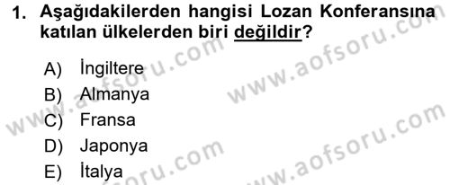 Türk Siyasal Hayatı Dersi 2015 - 2016 Yılı (Final) Dönem Sonu Sınav Soruları 1. Soru