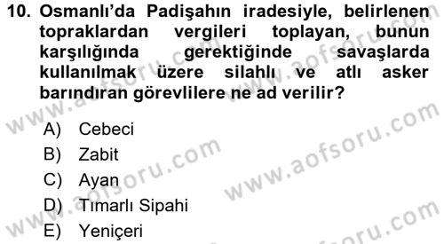 Türk Siyasal Hayatı Dersi 2017 - 2018 Yılı (Final) Dönem Sonu Sınav Soruları 10. Soru