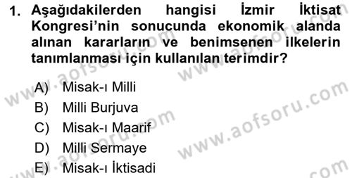 Türk Siyasal Hayatı Dersi 2018 - 2019 Yılı 3 Ders Sınav Soruları 1. Soru