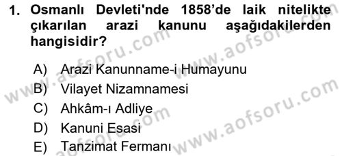 Türk Siyasal Hayatı Dersi 2018 - 2019 Yılı Yaz Okulu Sınav Soruları 1. Soru
