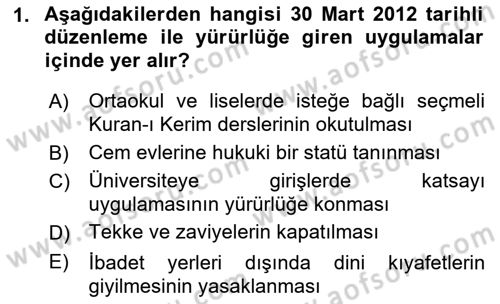 Türk Siyasal Hayatı Dersi 2022 - 2023 Yılı Yaz Okulu Sınav Soruları 1. Soru