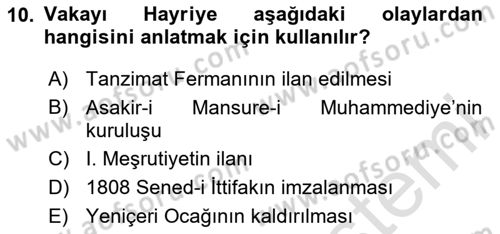 Türk Siyasal Hayatı Dersi 2023 - 2024 Yılı (Final) Dönem Sonu Sınav Soruları 10. Soru