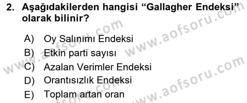 Türk Siyasal Hayatı Dersi 2023 - 2024 Yılı Yaz Okulu Sınav Soruları 2. Soru
