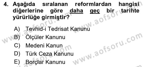 Türk Siyasal Hayatı Dersi 2024 - 2025 Yılı Yaz Okulu Sınav Soruları 4. Soru