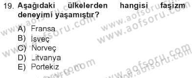 Siyaset Bilimi Dersi 2012 - 2013 Yılı Tek Ders Sınav Soruları 19. Soru