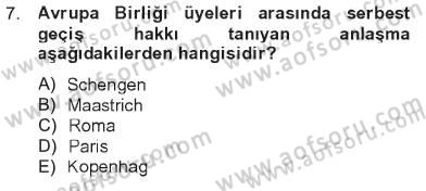 Siyaset Bilimi Dersi 2012 - 2013 Yılı Tek Ders Sınav Soruları 7. Soru