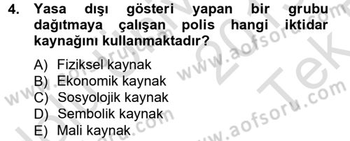 Siyaset Bilimi Dersi 2013 - 2014 Yılı Tek Ders Sınav Soruları 4. Soru