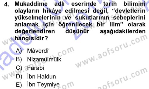 Siyaset Bilimi Dersi Ara Sınavı Deneme Sınav Soruları 4. Soru