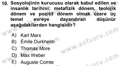 Siyaset Bilimi Dersi 2017 - 2018 Yılı 3 Ders Sınav Soruları 10. Soru