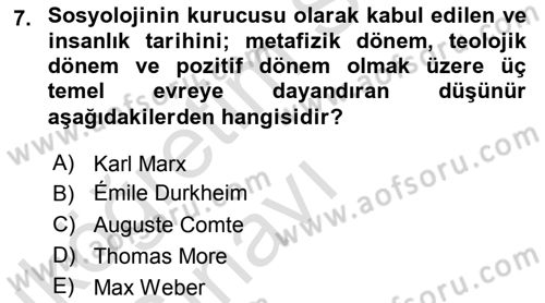 Siyaset Bilimi Dersi 2018 - 2019 Yılı 3 Ders Sınav Soruları 7. Soru