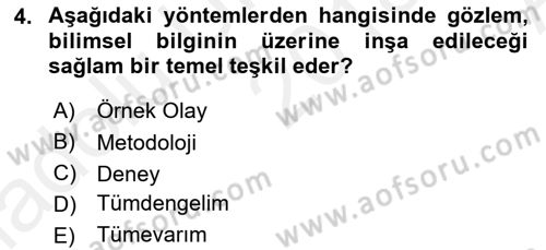 Siyaset Bilimi Dersi 2018 - 2019 Yılı (Vize) Ara Sınav Soruları 4. Soru