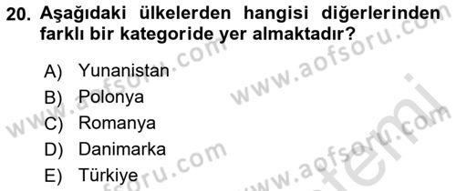 Siyaset Bilimi Dersi 2023 - 2024 Yılı (Final) Dönem Sonu Sınav Soruları 20. Soru