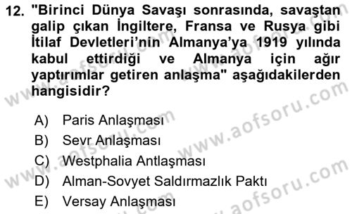 Siyaset Bilimi Dersi 2024 - 2025 Yılı (Final) Dönem Sonu Sınav Soruları 12. Soru