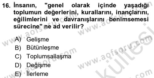 Siyaset Bilimi Dersi 2025 - 2026 Yılı (Vize) Ara Sınav Soruları 16. Soru