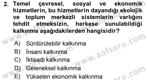 Gelişmekte Olan Ülkelerde Siyaset Dersi 2015 - 2016 Yılı (Final) Dönem Sonu Sınav Soruları 2. Soru