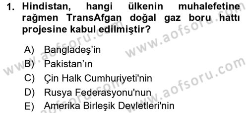 Gelişmekte Olan Ülkelerde Siyaset Dersi 2016 - 2017 Yılı (Final) Dönem Sonu Sınav Soruları 1. Soru