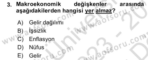 Gelişmekte Olan Ülkelerde Siyaset Dersi 2023 - 2024 Yılı (Vize) Ara Sınav Soruları 3. Soru