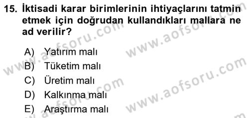 Gelişmekte Olan Ülkelerde Siyaset Dersi 2025 - 2026 Yılı (Vize) Ara Sınav Soruları 15. Soru
