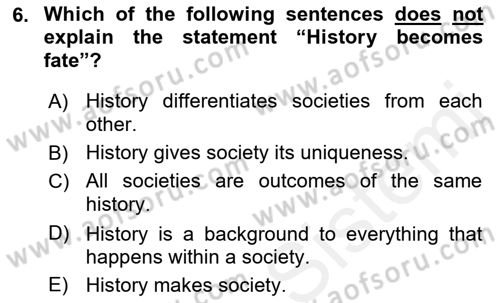 Turkish Politics Dersi 2018 - 2019 Yılı (Vize) Ara Sınav Soruları 6. Soru