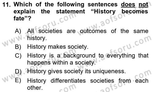 Turkish Politics Dersi 2022 - 2023 Yılı Yaz Okulu Sınav Soruları 11. Soru