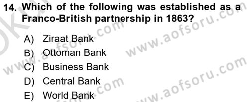 Turkish Politics Dersi 2022 - 2023 Yılı Yaz Okulu Sınav Soruları 14. Soru