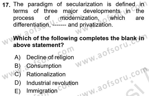 Turkish Politics Dersi 2022 - 2023 Yılı Yaz Okulu Sınav Soruları 17. Soru