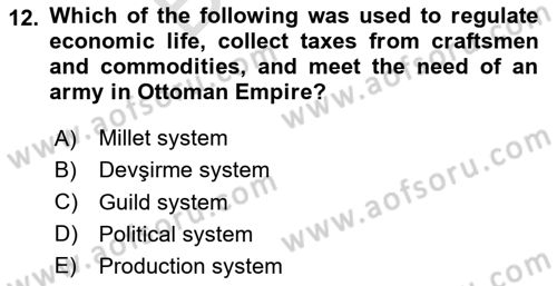 Turkish Politics Dersi 2023 - 2024 Yılı (Final) Dönem Sonu Sınav Soruları 12. Soru