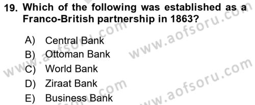 Turkish Politics Dersi 2023 - 2024 Yılı (Final) Dönem Sonu Sınav Soruları 19. Soru