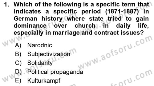 Turkish Politics Dersi 2023 - 2024 Yılı Yaz Okulu Sınav Soruları 1. Soru