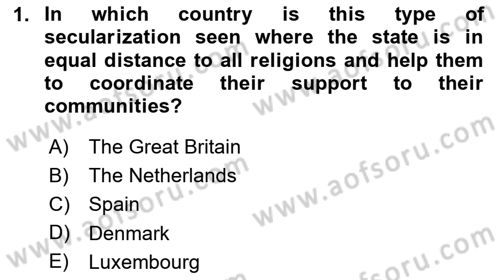 Turkish Politics Dersi 2024 - 2025 Yılı (Final) Dönem Sonu Sınav Soruları 1. Soru