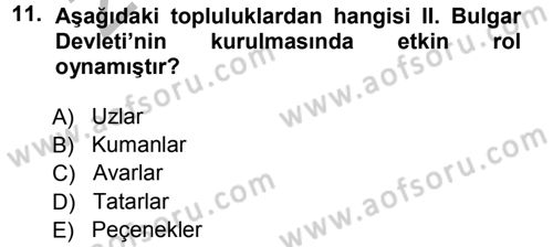 Balkanlarda Siyaset Dersi 2012 - 2013 Yılı (Vize) Ara Sınav Soruları 11. Soru