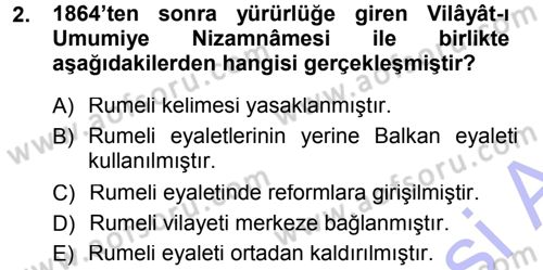 Balkanlarda Siyaset Dersi 2012 - 2013 Yılı (Final) Dönem Sonu Sınav Soruları 2. Soru