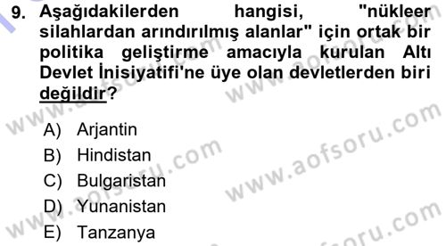 Balkanlarda Siyaset Dersi 2015 - 2016 Yılı (Final) Dönem Sonu Sınav Soruları 9. Soru