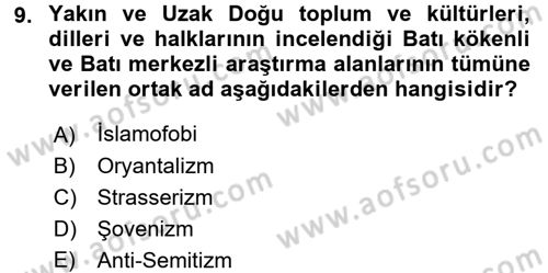 Balkanlarda Siyaset Dersi 2015 - 2016 Yılı Tek Ders Sınav Soruları 9. Soru