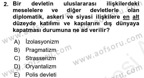 Balkanlarda Siyaset Dersi 2017 - 2018 Yılı (Final) Dönem Sonu Sınav Soruları 2. Soru