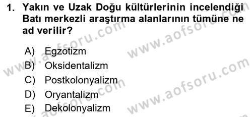 Balkanlarda Siyaset Dersi 2018 - 2019 Yılı (Final) Dönem Sonu Sınavı 1. Soru