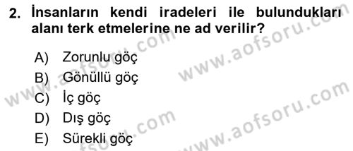 Balkanlarda Siyaset Dersi Ara Sınavı Deneme Sınav Soruları 2. Soru