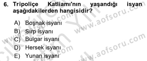 Balkanlarda Siyaset Dersi 2024 - 2025 Yılı Yaz Okulu Sınav Soruları 6. Soru
