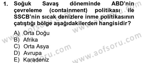 Orta Doğuda Siyaset Dersi 2012 - 2013 Yılı (Vize) Ara Sınav Soruları 1. Soru