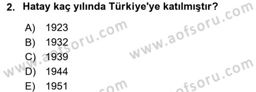 Orta Doğuda Siyaset Dersi 2016 - 2017 Yılı 3 Ders Sınav Soruları 2. Soru