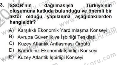 Orta Asya ve Kafkaslarda Siyaset Dersi 2012 - 2013 Yılı (Final) Dönem Sonu Sınav Soruları 3. Soru