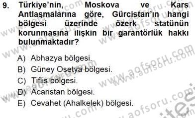 Orta Asya ve Kafkaslarda Siyaset Dersi 2012 - 2013 Yılı (Final) Dönem Sonu Sınav Soruları 9. Soru