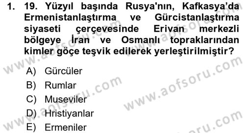 Orta Asya ve Kafkaslarda Siyaset Dersi 2015 - 2016 Yılı (Vize) Ara Sınav Soruları 1. Soru
