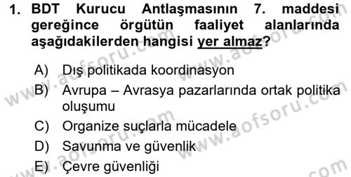 Orta Asya ve Kafkaslarda Siyaset Dersi 2016 - 2017 Yılı (Final) Dönem Sonu Sınav Soruları 1. Soru