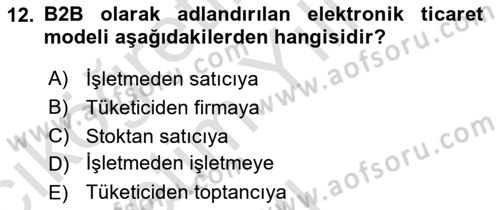 Sosyal Medyaya Giriş Dersi 2020 - 2021 Yılı Yaz Okulu Sınav Soruları 12. Soru
